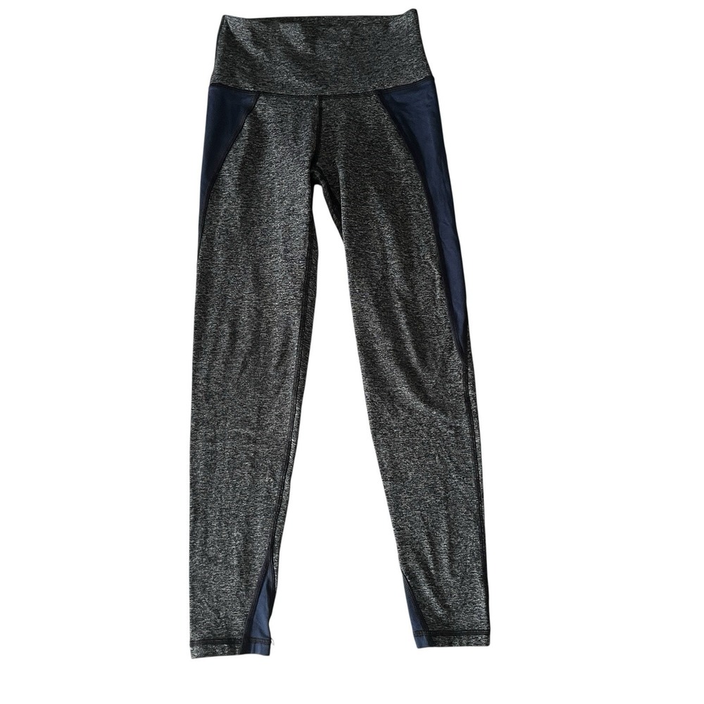 aerie Women's Size S Athletic Leggings Gray Heather Navy Blue Gym Workout Active